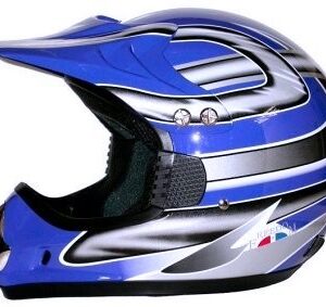 CASQUE CROSS BLEU L