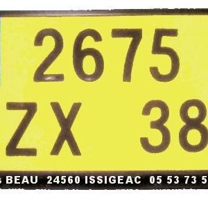 PLAQUE IMMAT MOTO 120x200